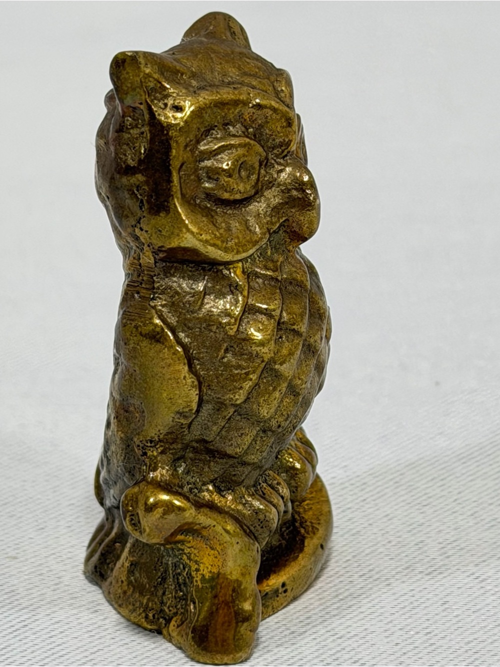 Vintage Brass Owl Mini Figurine Trinkets 2” X 1” - Picture 5 of 11